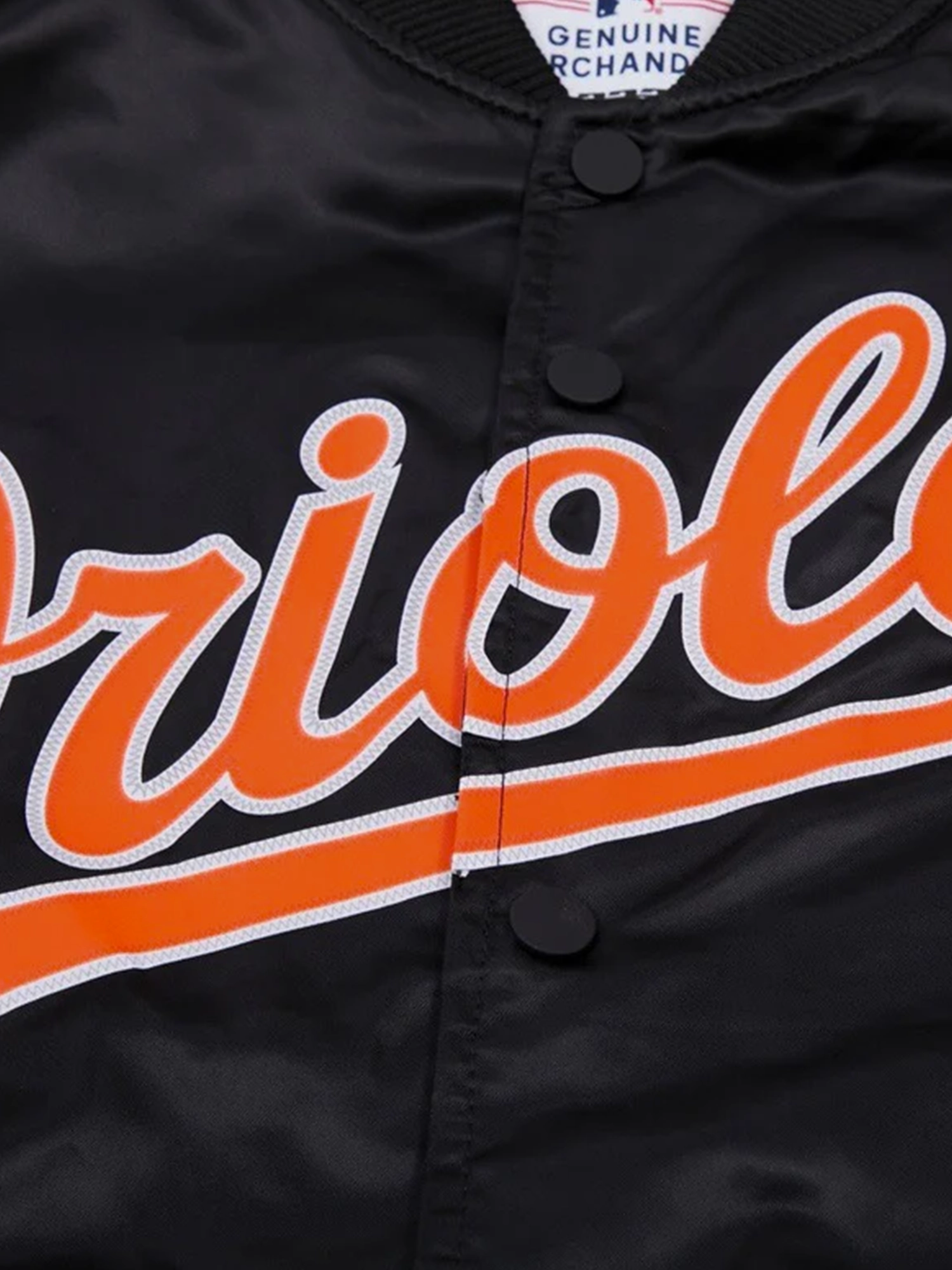 Baltimore Orioles Pro Standard MLB Team Classic Satin Button Jacket - Black