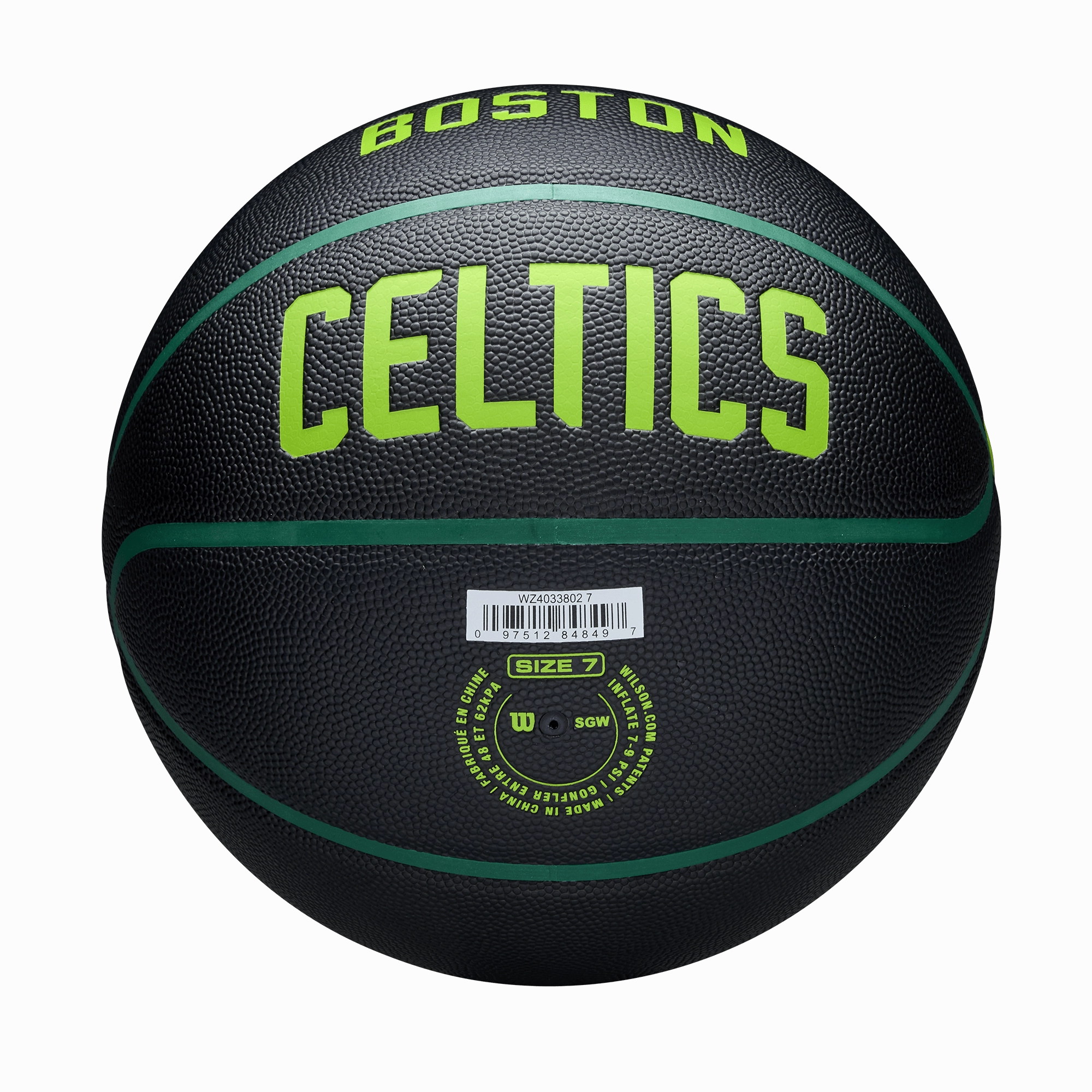 Boston Celtics Wilson NBA 24-25 City Edition Collector Full Size Basketball
