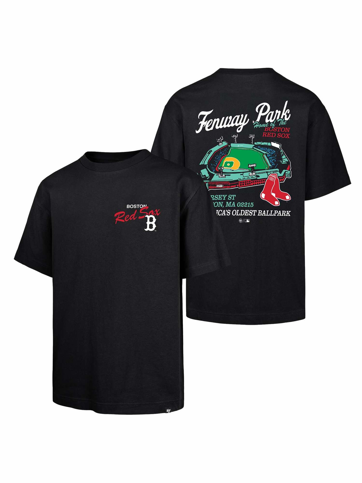 Boston Red Sox '47 MLB Stadium Vintage Foundation T-Shirt - Black