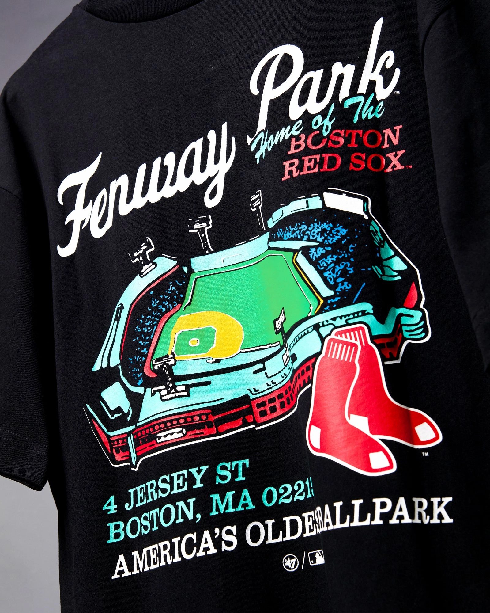 Boston Red Sox '47 MLB Stadium Vintage Foundation T-Shirt - Black