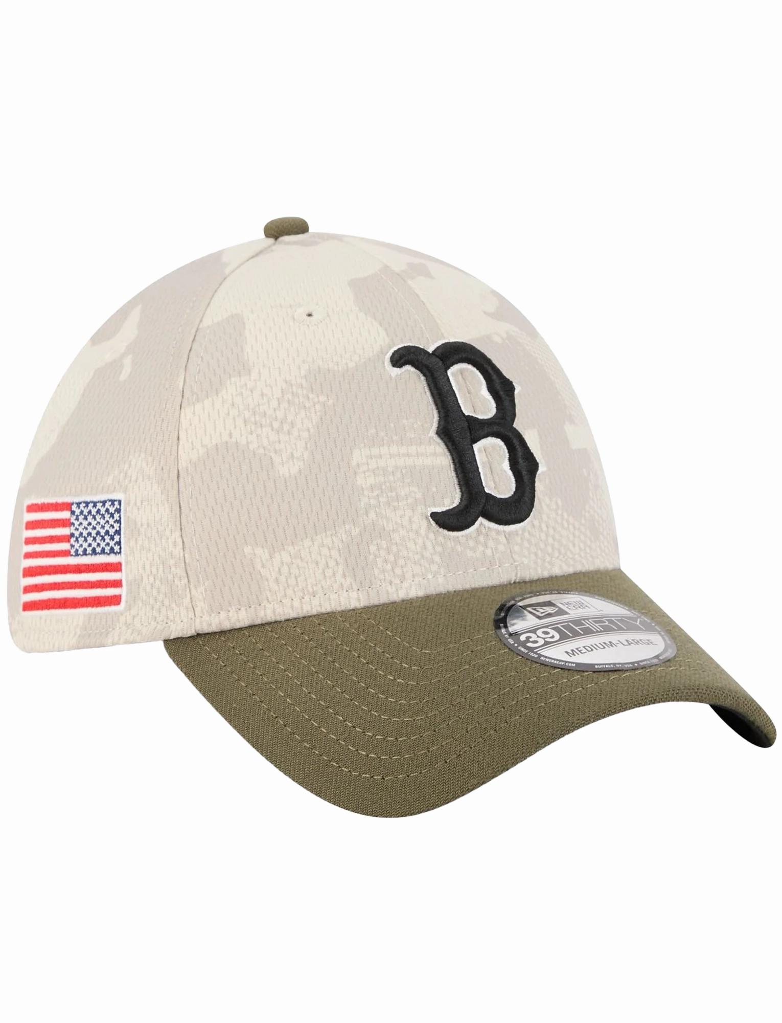 Boston Red Sox New Era MLB Armed Forces 2025 39THIRTY Stretch-Fit Hat