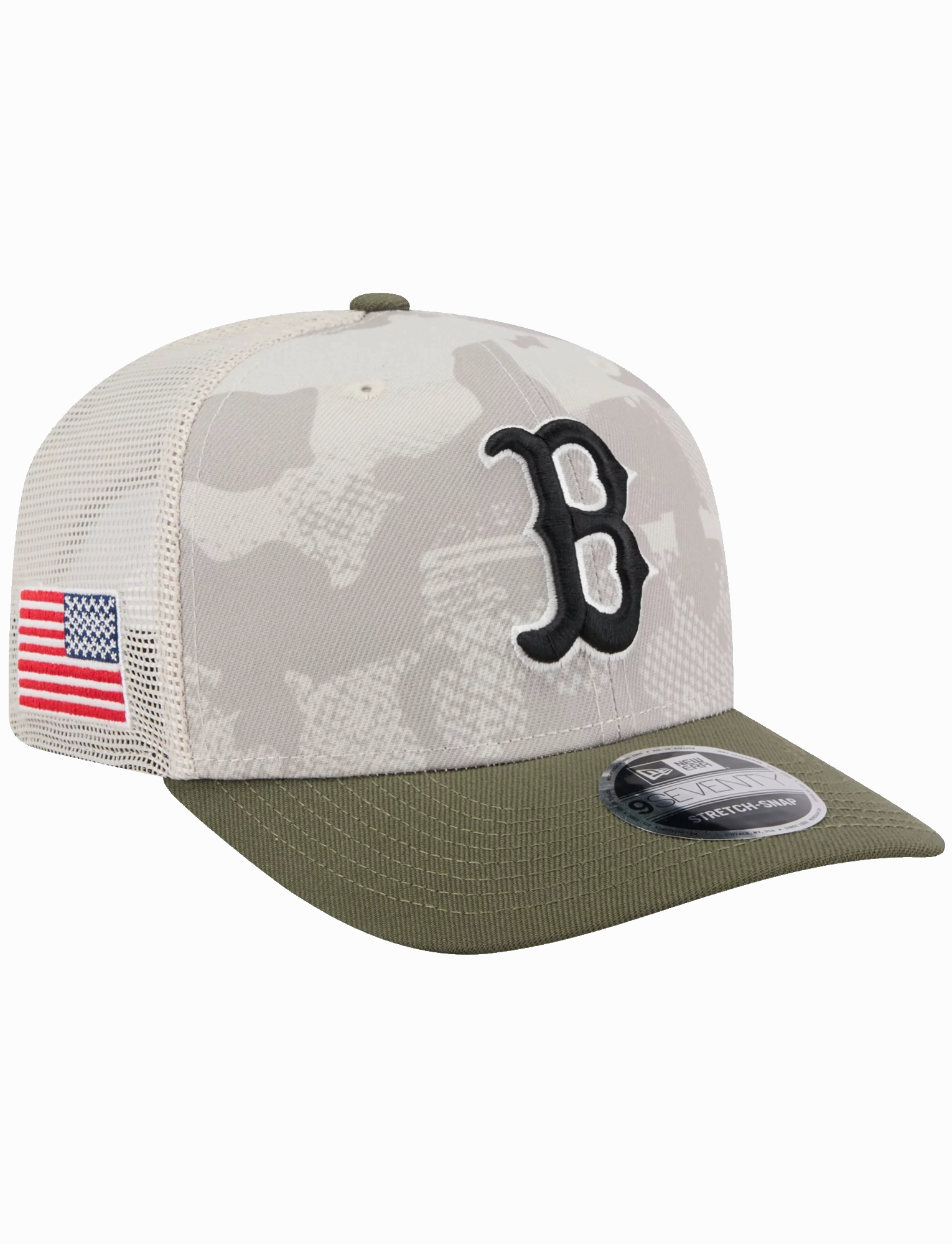 Boston Red Sox New Era MLB Armed Forces 2025 9SEVENTY Stretch-Snapback Hat