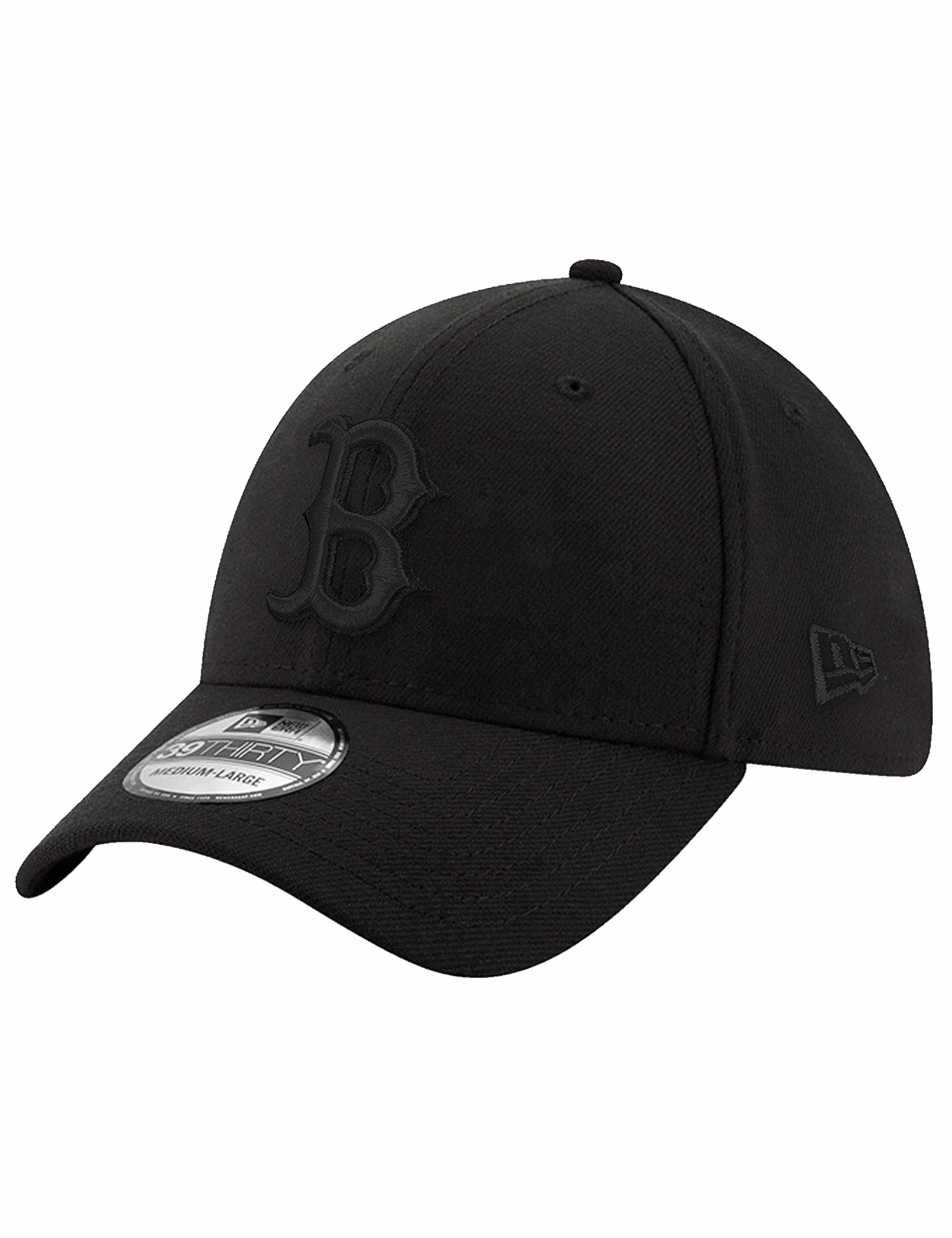 Boston Red Sox New Era MLB Black On Black 39THIRTY Stretch-Fit Hat - Black