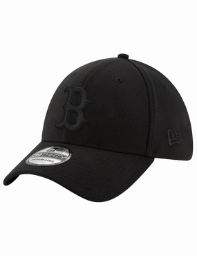 Boston Red Sox New Era MLB Black On Black 39THIRTY Stretch-Fit Hat - Black
