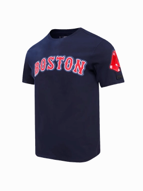 Boston Red Sox Pro Standard MLB Team Chenille Flex T-Shirt - Navy