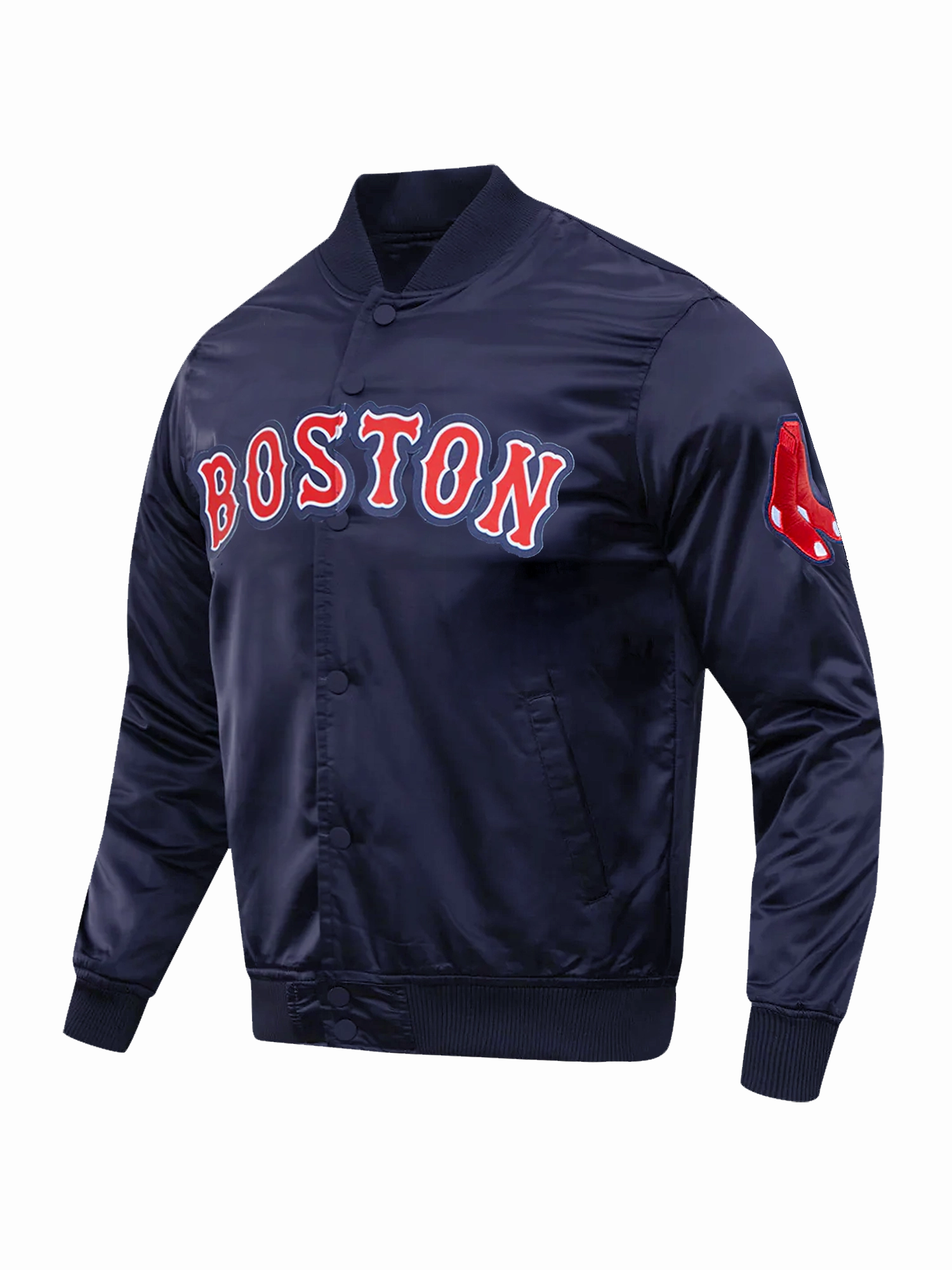 Boston Red Sox Pro Standard MLB Team Classic Satin Button Jacket - Navy