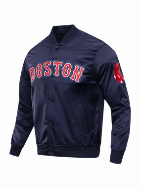 Boston Red Sox Pro Standard MLB Team Classic Satin Button Jacket - Navy