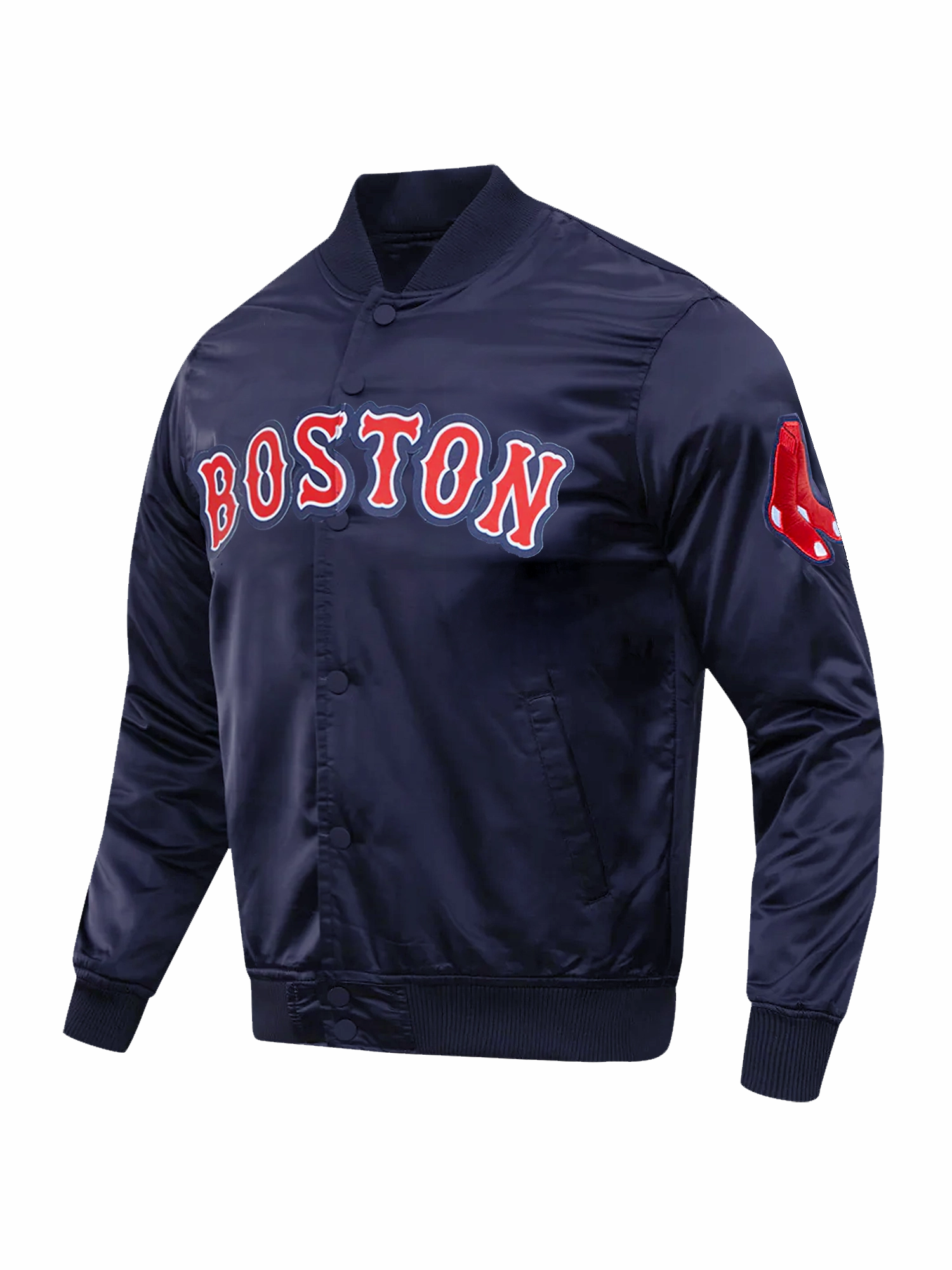Boston Red Sox Pro Standard MLB Team Classic Satin Button Jacket - Navy