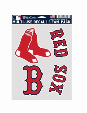 Boston Red Sox Wincraft MLB Multi Use Decal 3 Pack Set