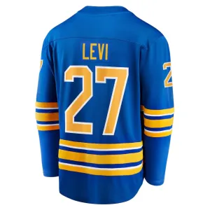 B.Sabres #27 Devon Levi Fanatics Home Breakaway Jersey - Royal Stitched American Hockey Jerseys