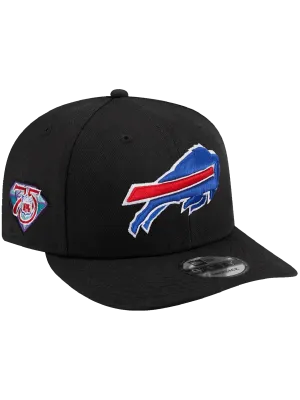 Buffalo Bills New Era NFL 75th Ann Patch 9FIFTY Pre-Curved Snapback Hat - Black