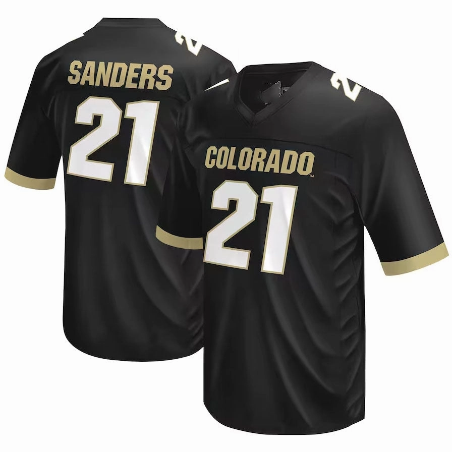 C.Buffaloes #21 Shilo Sanders Original Retro Brand NIL Football Player Jersey  Black American College Jerseys