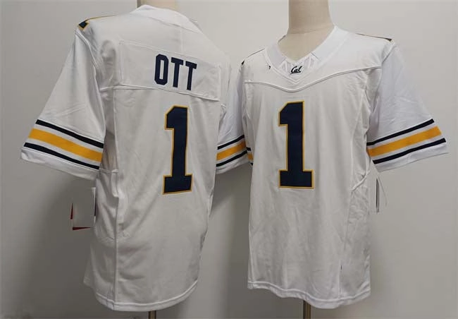 C.Golden Bears #1 Jaydn Ott White F.U.S.E. Stitched Football American College Jerseys
