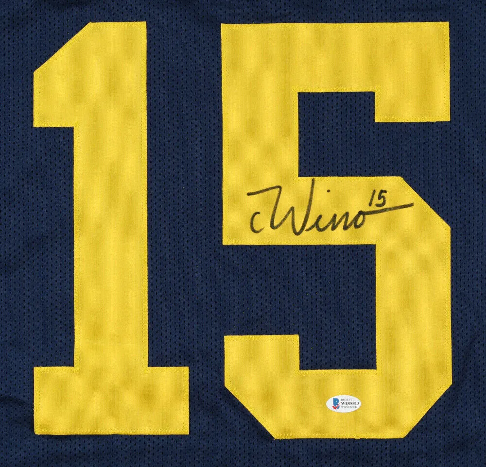Chase Winovich Signed Michigan Wolverines Jersey / Patriots 2019 Dft Pk Beckett