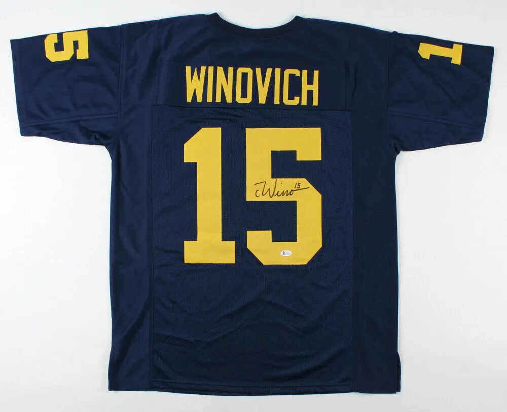 Chase Winovich Signed Michigan Wolverines Jersey / Patriots 2019 Dft Pk Beckett