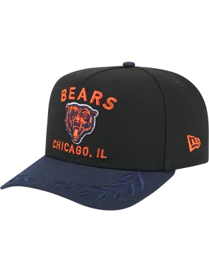 Chicago Bears New Era NFL 25 Draft Pre-Curved 9FIFTY A-Frame Snapback Hat - Black