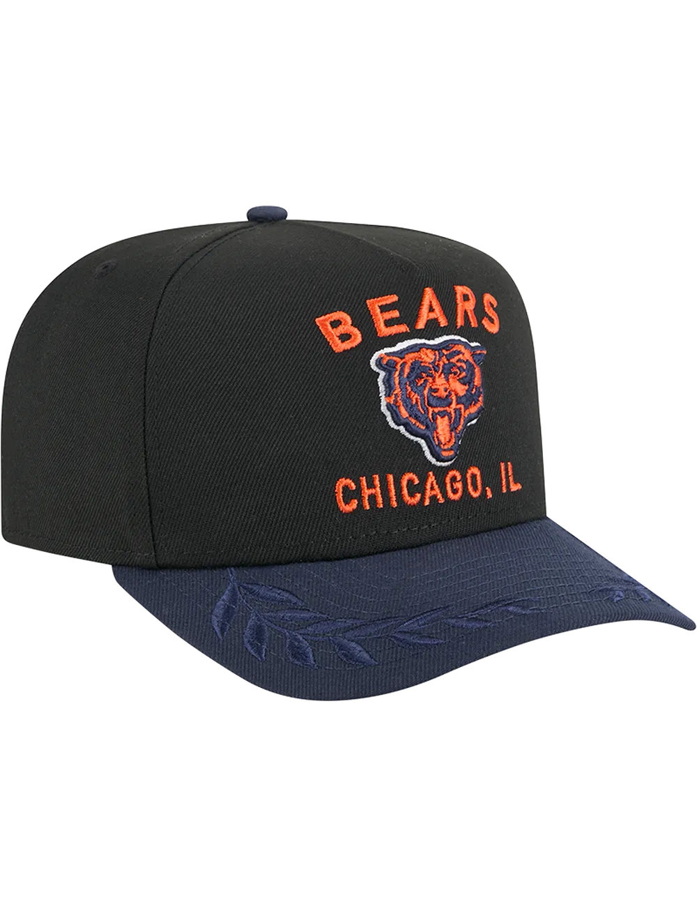 Chicago Bears New Era NFL 25 Draft Pre-Curved 9FIFTY A-Frame Snapback Hat - Black
