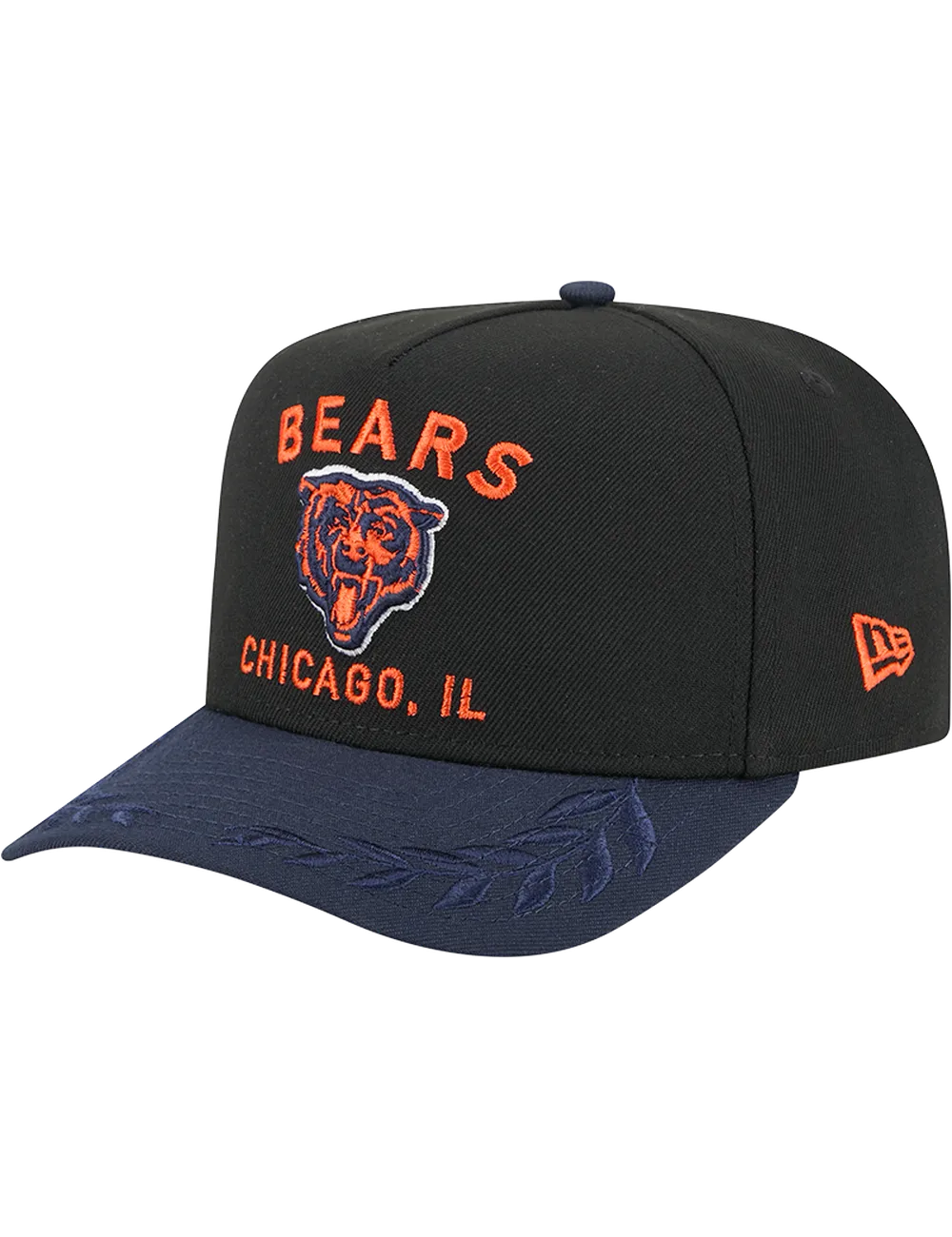 Chicago Bears New Era NFL 25 Draft Pre-Curved 9FIFTY A-Frame Snapback Hat - Black