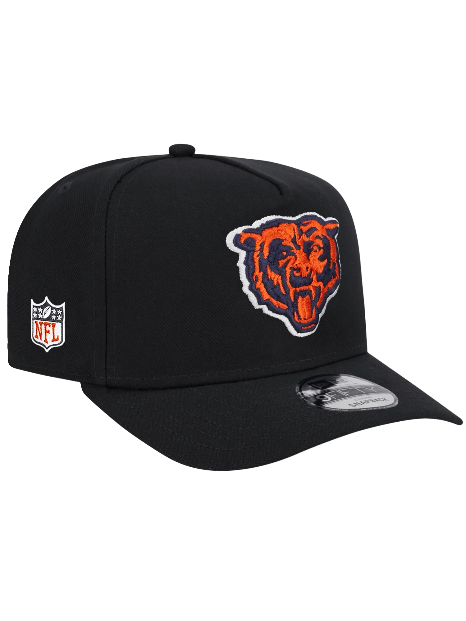 Chicago Bears New Era NFL Team 9FIFTY A-Frame Pre-Curved Snapback Hat - Black
