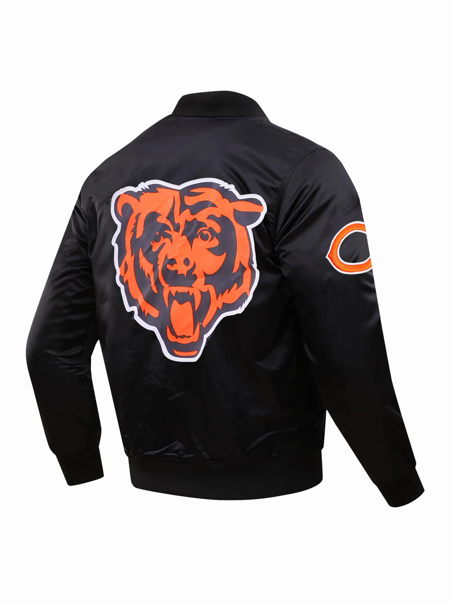 Chicago Bears Pro Standard NFL Team Classic Satin Button Jacket - Black