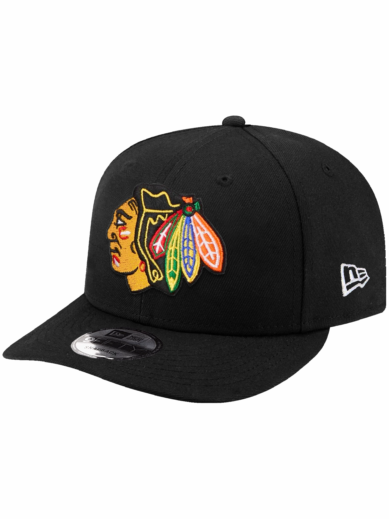 Chicago Blackhawks New Era NHL Team 9FIFTY Pre-Curved Snapback Hat - Black