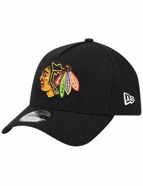 Chicago Blackhawks New Era NHL Team 9FORTY A-Frame Snapback Hat - Black