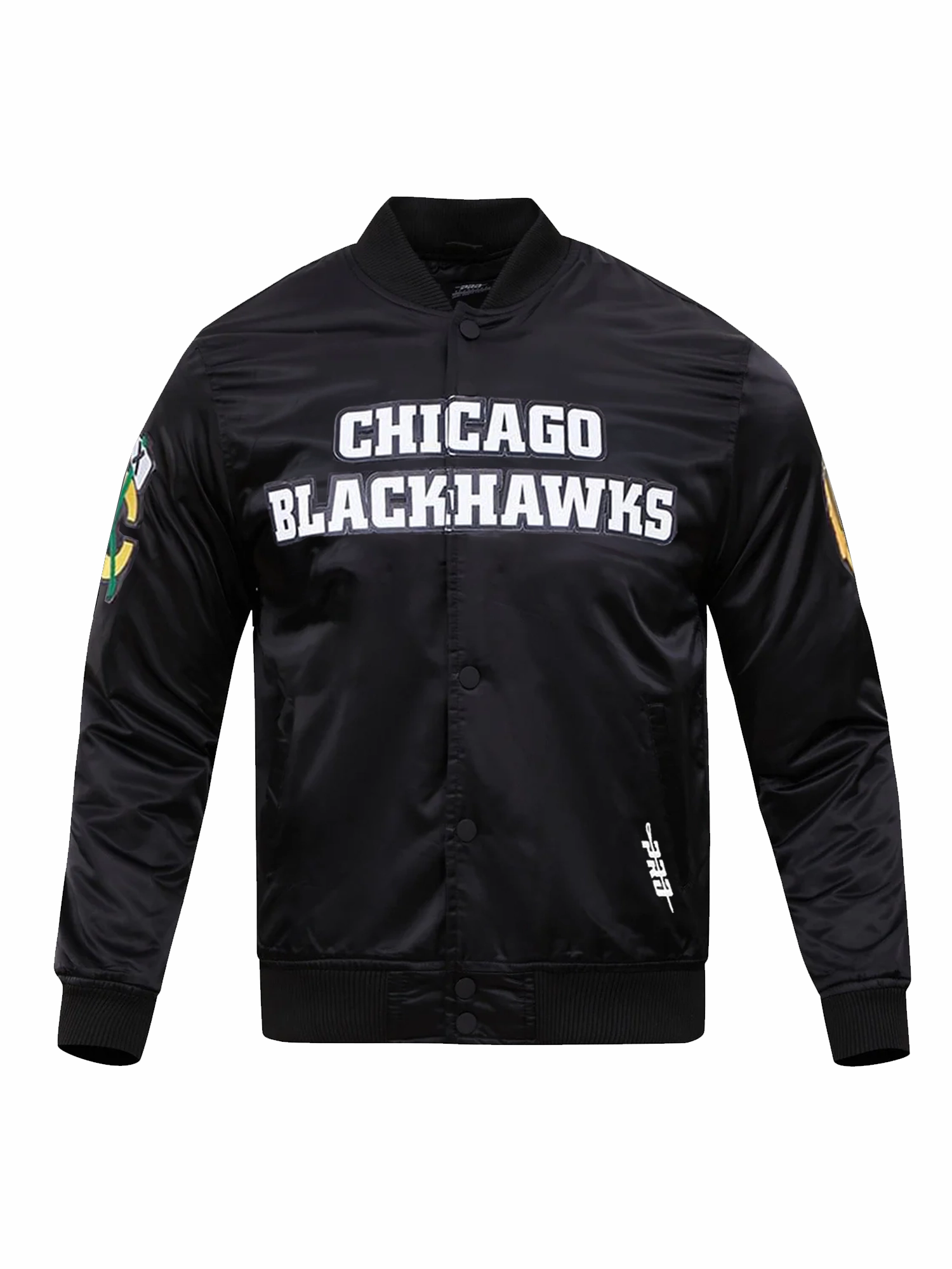 Chicago Blackhawks Pro Standard NHL Team Classic Satin Button Jacket - Black