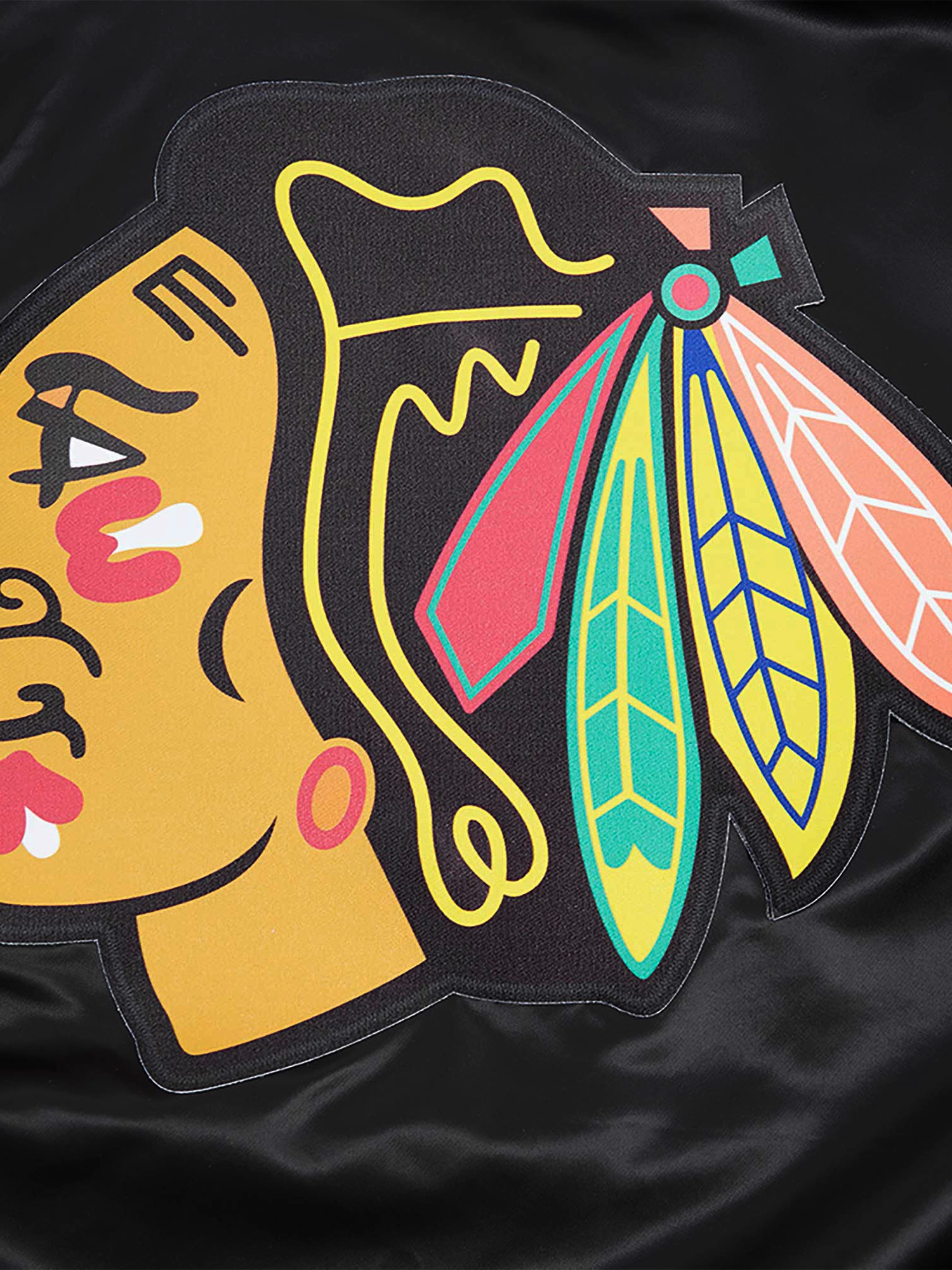 Chicago Blackhawks Pro Standard NHL Team Classic Satin Button Jacket - Black