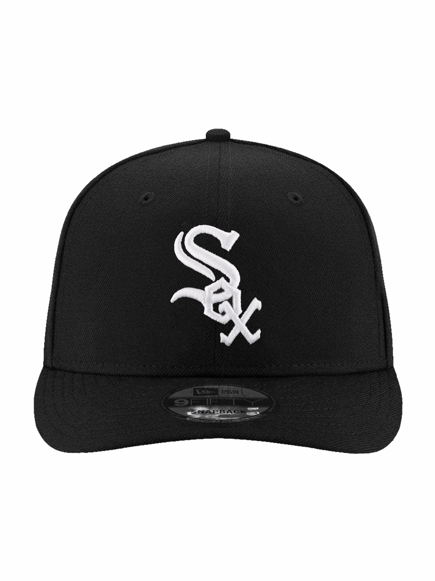Chicago White Sox New Era MLB Team 9FIFTY Pre-Curved Snapback Hat - Black