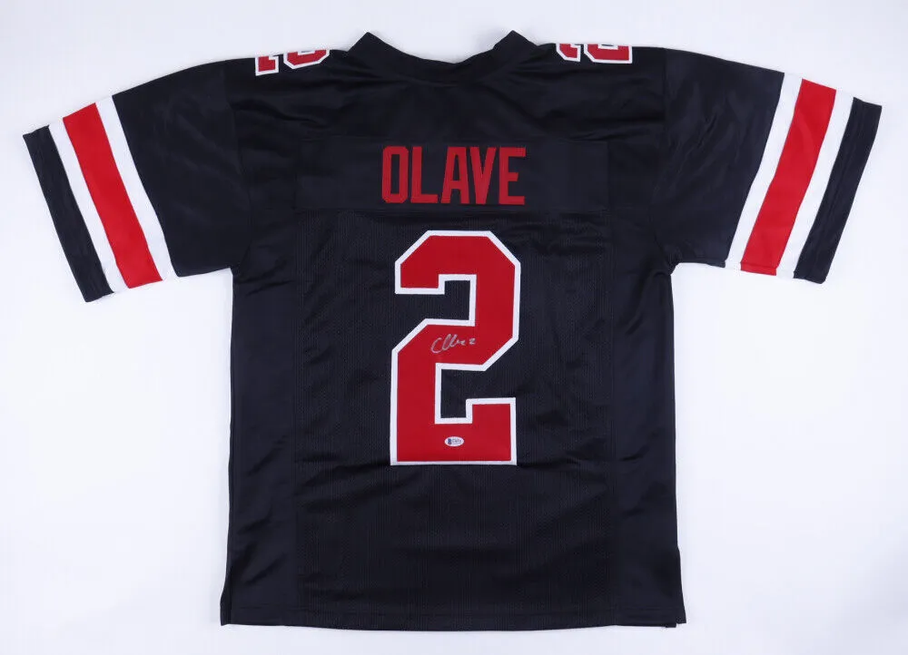 Chris Olave Signed Ohio State Buckeyes Jersey (Beckett COA) All Big 10 Receiver