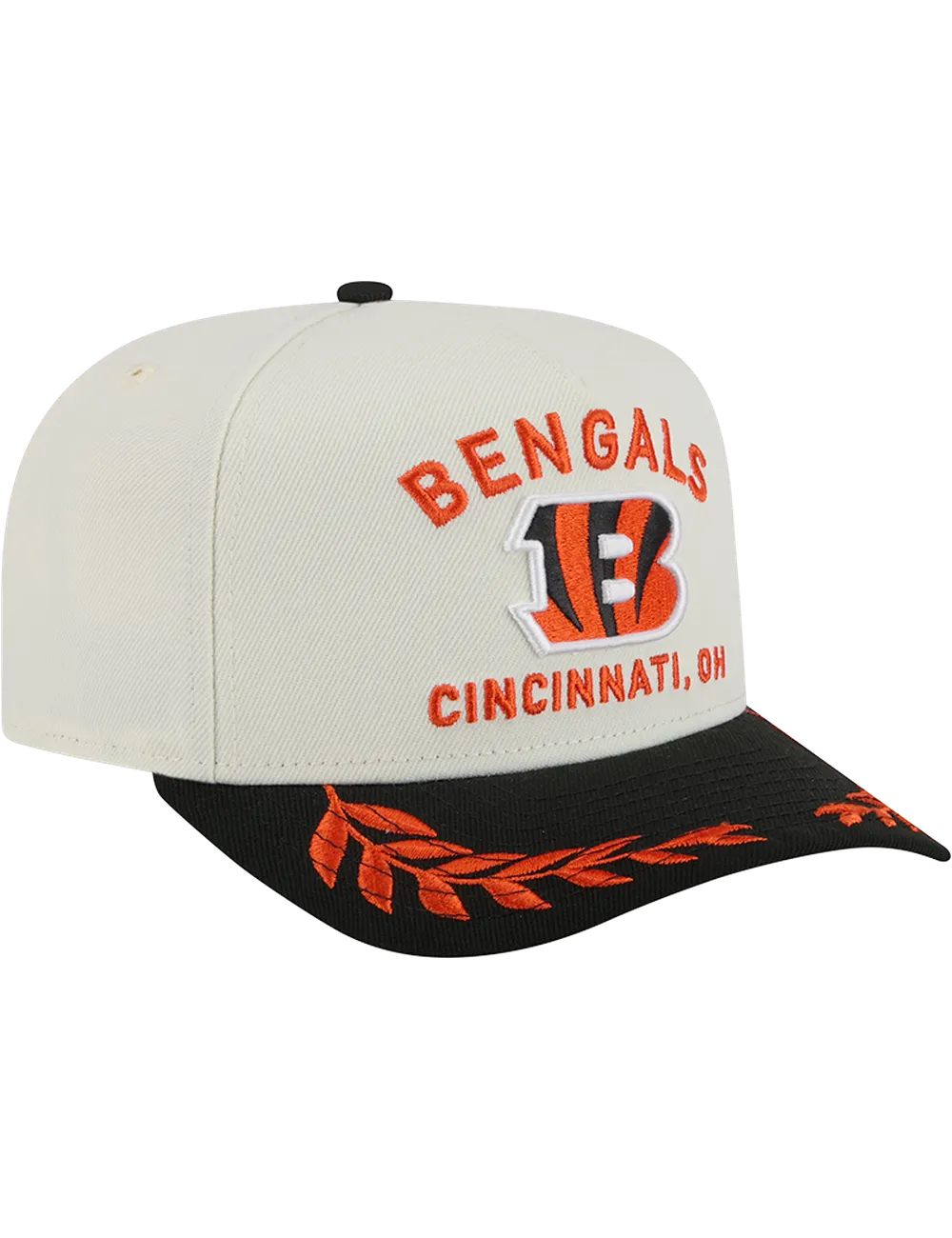 Cincinnati Bengals New Era NFL 25 Draft Pre-Curved 9FIFTY A-Frame Snapback Hat - Chrome
