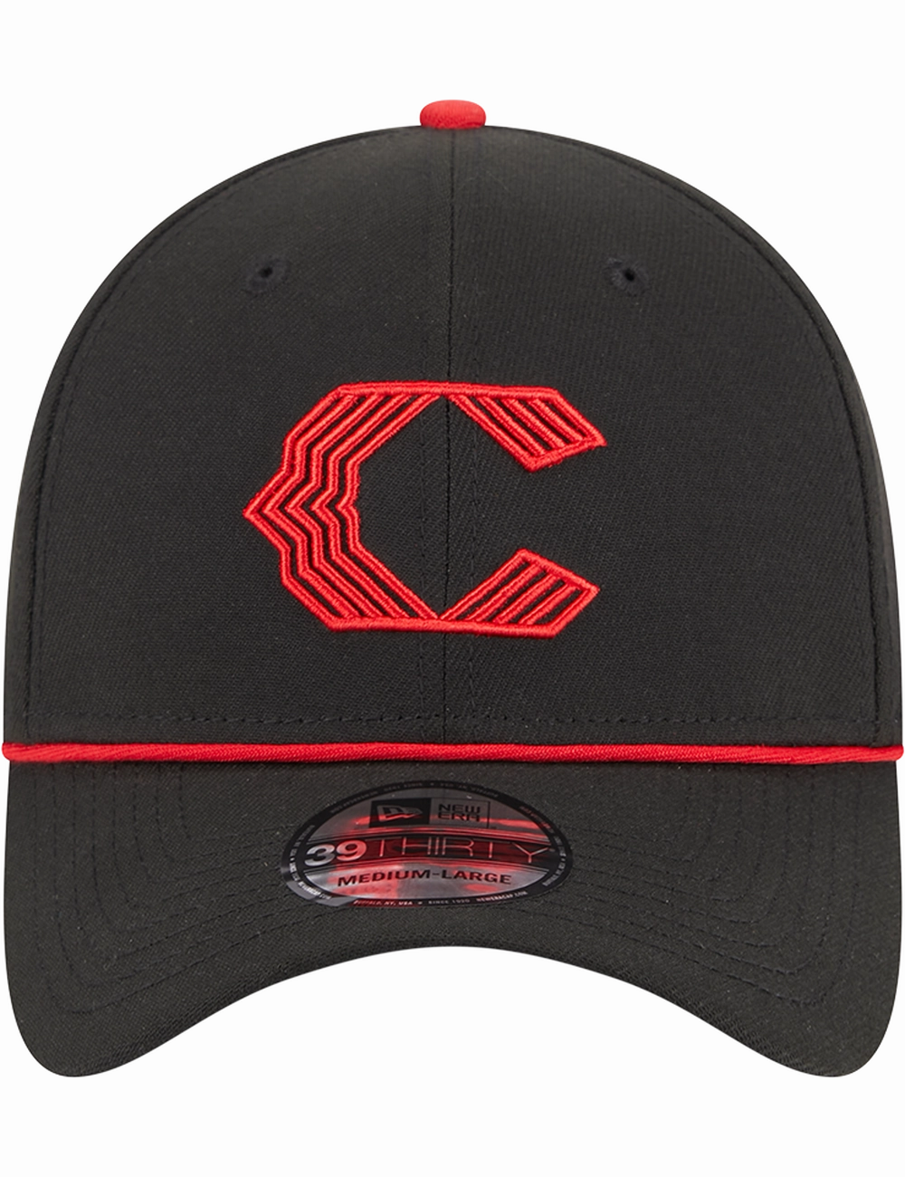 Cincinnati Reds New Era MLB City Connect 39THIRTY Stretch-Fit Hat - Black