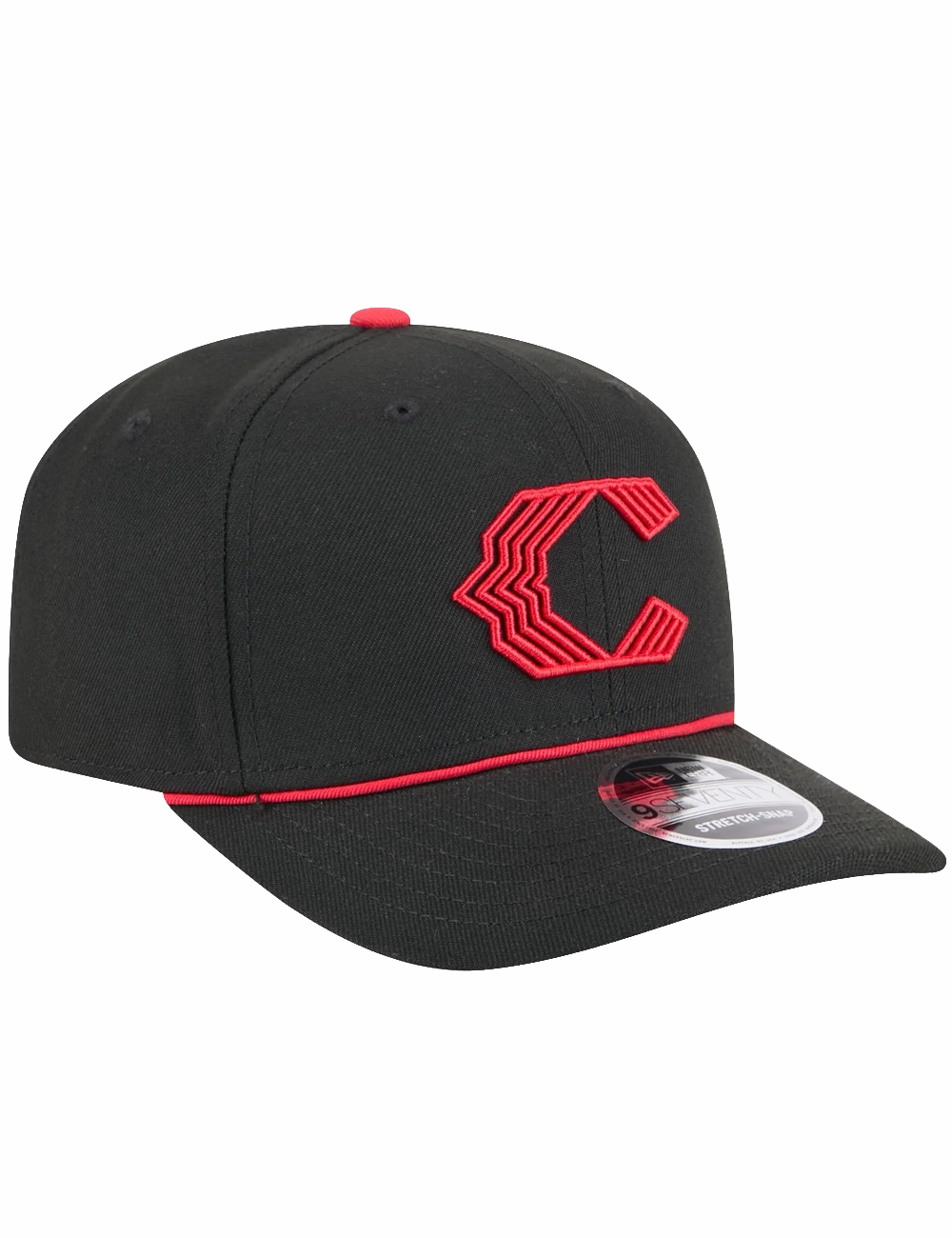 Cincinnati Reds New Era MLB City Connect 9SEVENTY Stretch Snapback Hat - Black