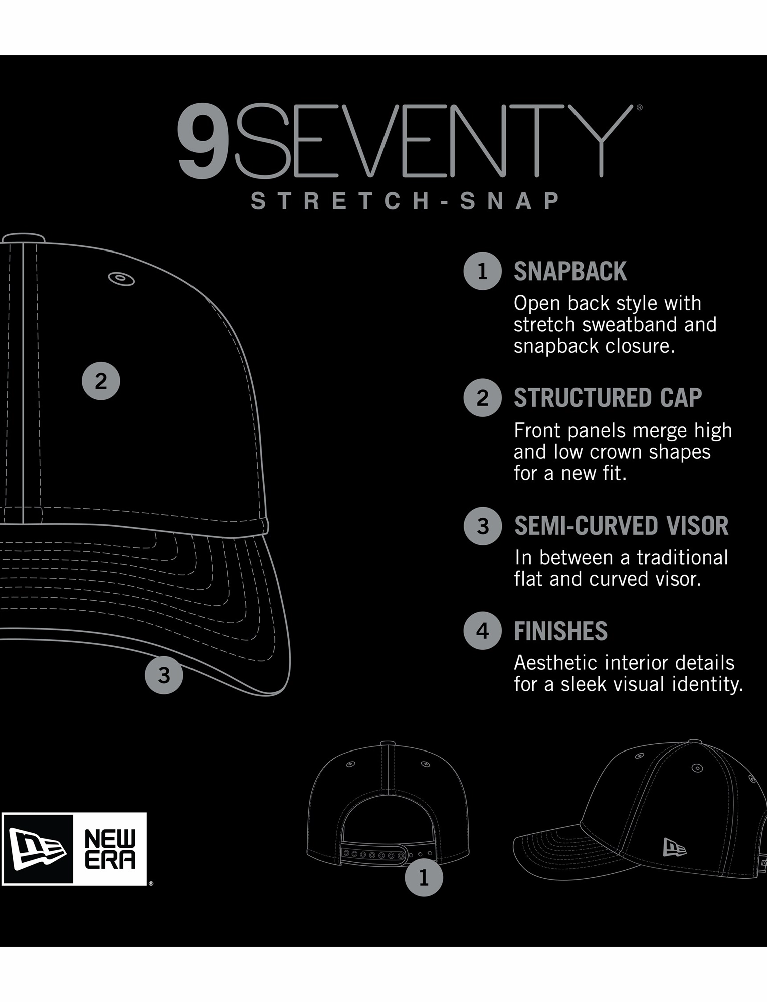 Cincinnati Reds New Era MLB City Connect 9SEVENTY Stretch Snapback Hat - Black