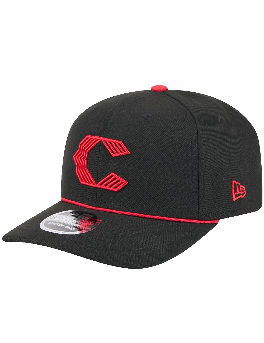 Cincinnati Reds New Era MLB City Connect 9SEVENTY Stretch Snapback Hat - Black