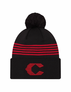 Cincinnati Reds New Era MLB City Connect Knit Beanie - Black