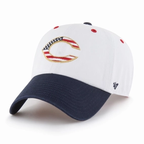 CINCINNATI REDS PATRIOTIC FLAG FILL '47 CLEAN UP