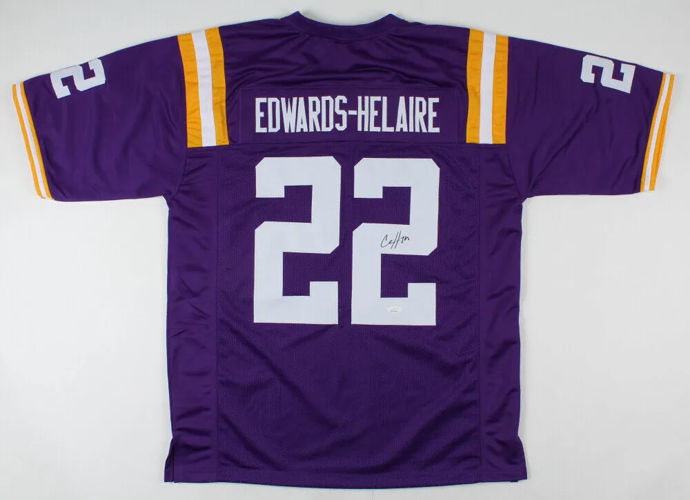 Clyde Edwards-Helaire Signed LSU Tigers Jersey (JSA COA) K C Chiefs Rookie R.B.