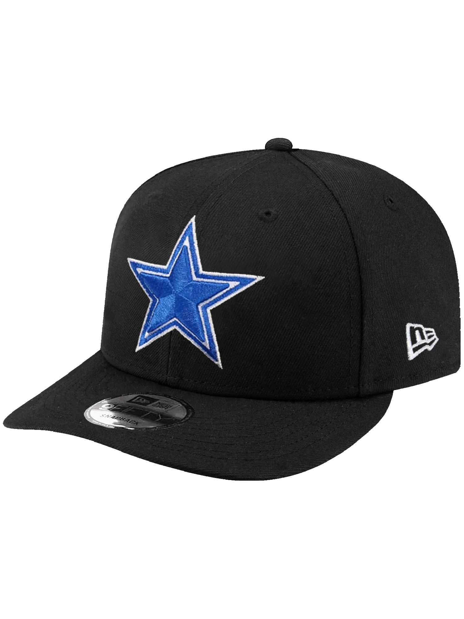 Dallas Cowboys New Era NFL 75th Ann Patch 9FIFTY Pre-Curved Snapback Hat - Black