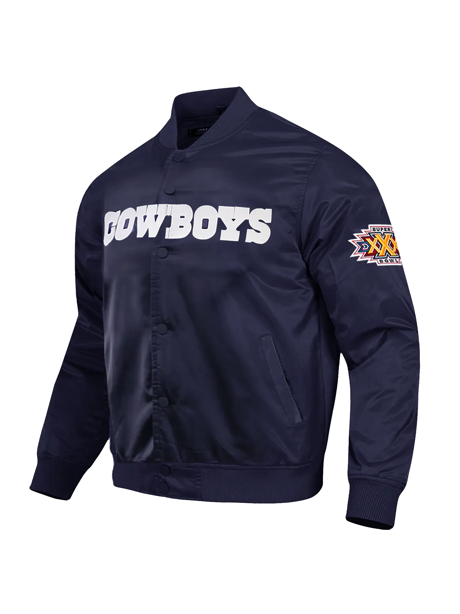 Dallas Cowboys Pro Standard NFL Team Classic Satin Button Jacket - Navy