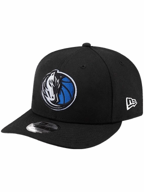 Dallas Mavericks New Era NBA Team Pre-Curved 9FIFTY Snapback Hat - Black