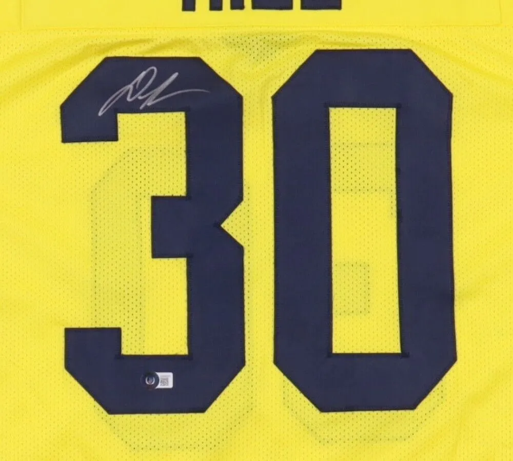 Daxton Hill Signed Michigan Wolverines Jersey (Beckett) Bengals 2022 1st Rnd Pck