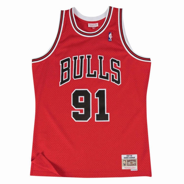 Dennis Rodman Chicago Bulls Mitchell & Ness NBA 97 Swingman Jersey - Red