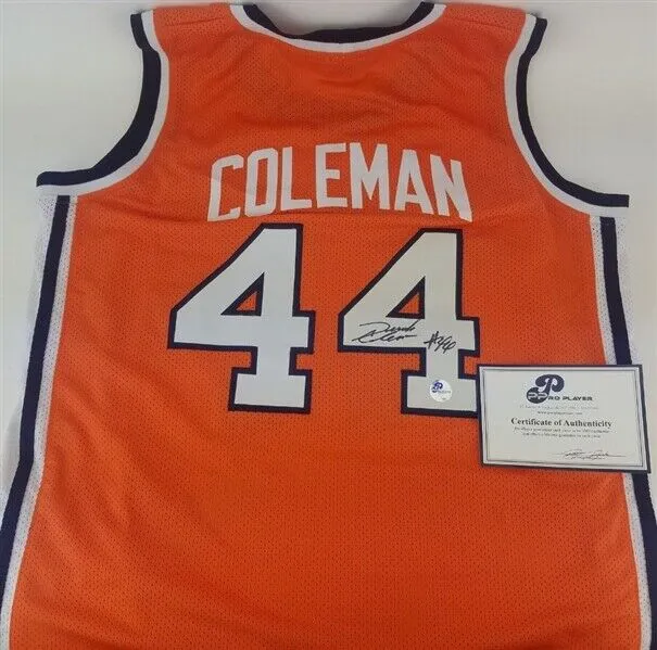 Derrick Coleman Signed Syracuse Orange Jersey (Pro Player COA)  #1 Pick 1990