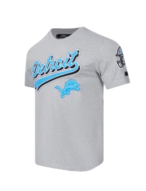Detroit Lions Pro Standard NFL Script Tail Flex T-Shirt - Grey Marle