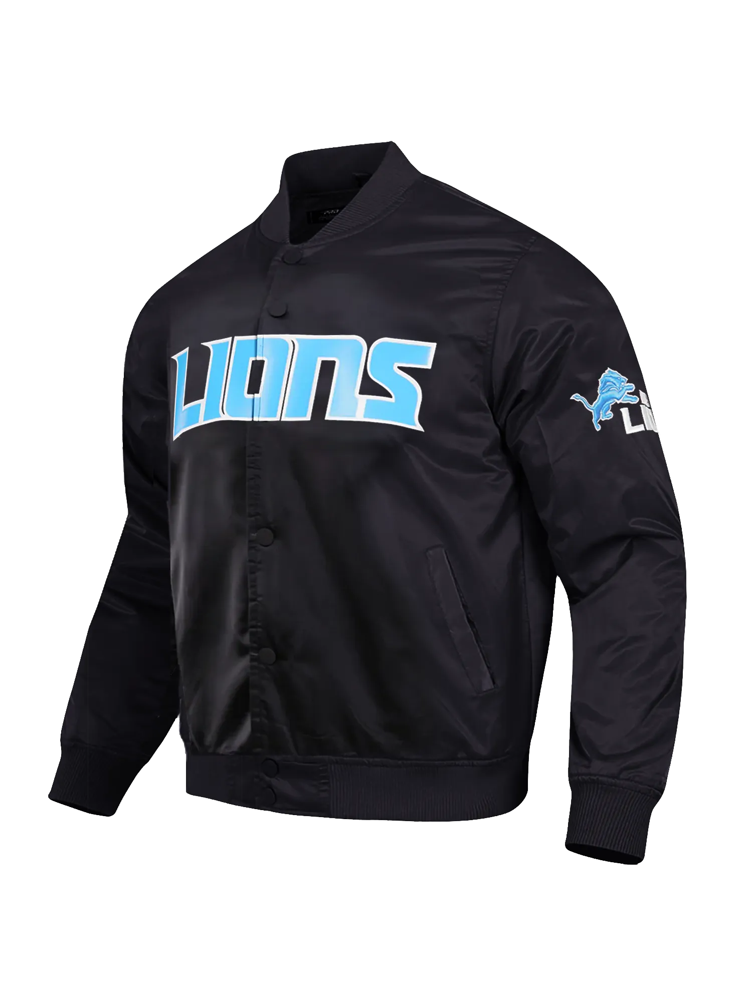 Detroit Lions Pro Standard NFL Team Classic Satin Button Jacket - Black