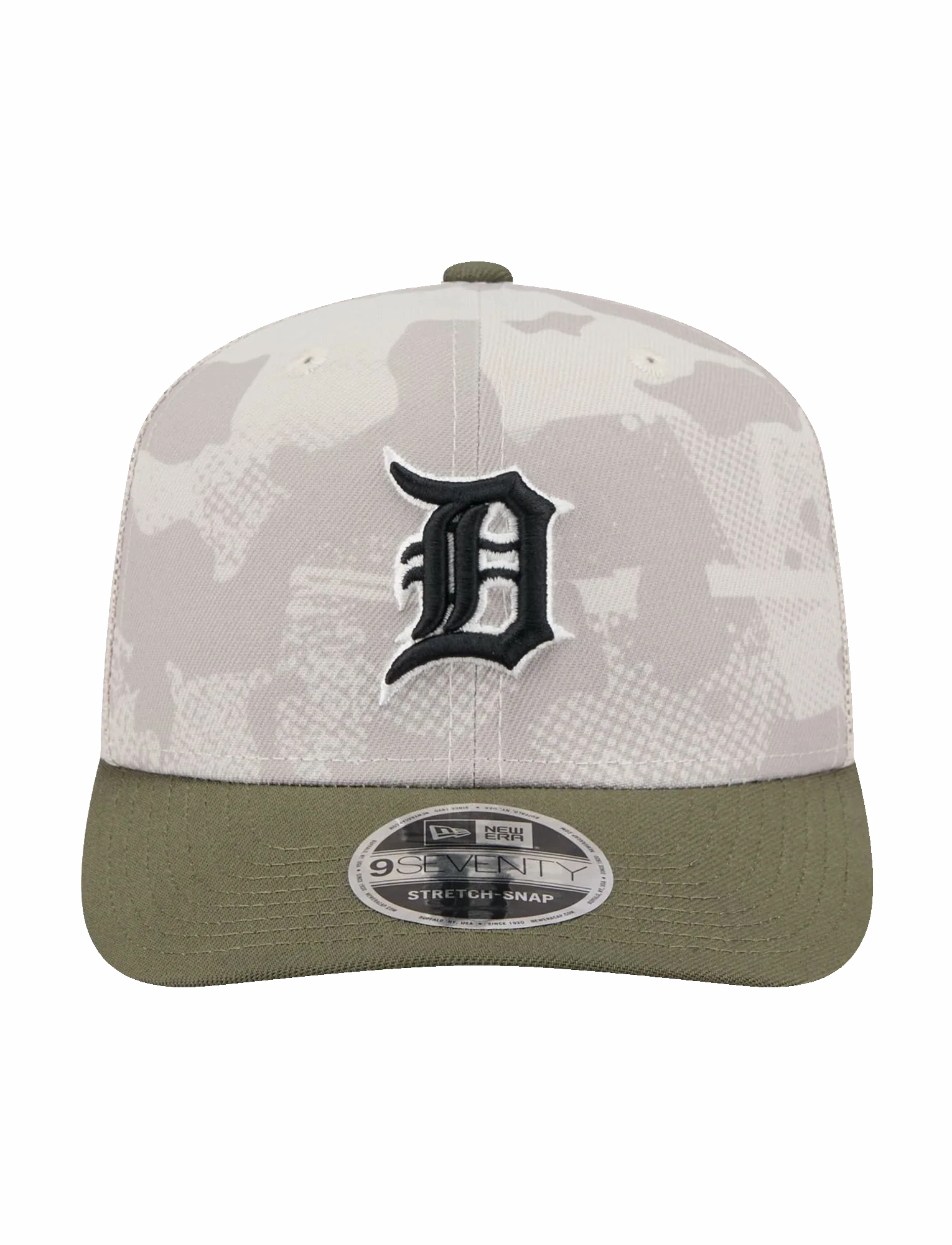 Detroit Tigers New Era MLB Armed Forces 2025 9SEVENTY Stretch-Snapback Hat