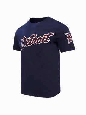 Detroit Tigers Pro Standard MLB Team Chenille Flex T-Shirt - Navy