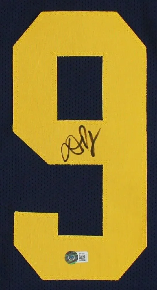 Donovan Peoples-Jones Signed Michigan Wolverine Jersey (Beckett) Clv. Browns W.R