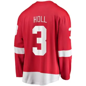 D.Red Wings #3 Justin Holl Fanatics Home Breakaway Jersey - Red Stitched American Hockey Jerseys